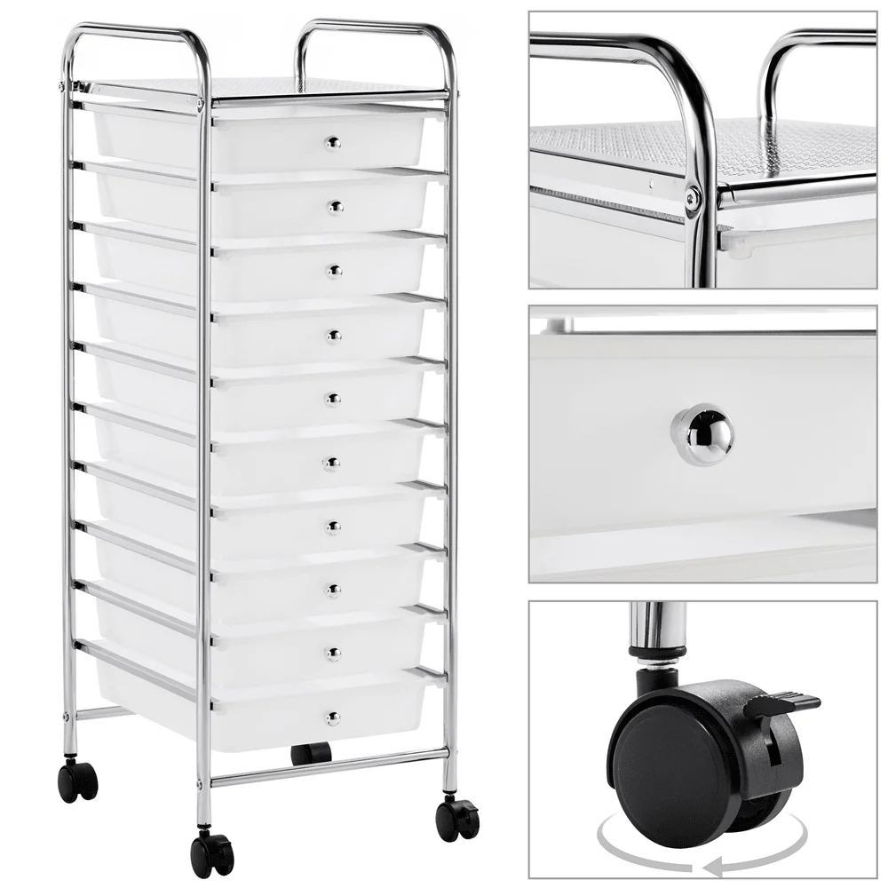 10Drawer Storage Cart Rolling Organizer Unit With Wheels Mobile Utility Trolley With Steel Frame For Home Office, Makeup, Craft
10Drawer Storage Cart Rolling Organizer Unit With Wheels Mobile Utility Trolley With Steel Frame For Home Office, Makeup, Craft