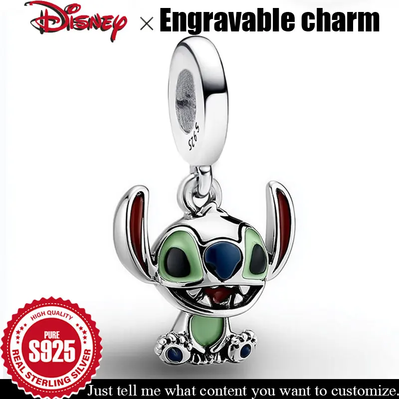 Customizable 925 Sterling Silver Charms Disney Stitch Engravable Pendant Original DIY Bracelet Beads Fine Jewelry Accessories
Customizable 925 Sterling Silver Charms Disney Stitch Engravable Pendant Original DIY Bracelet Beads Fine Jewelry Accessories