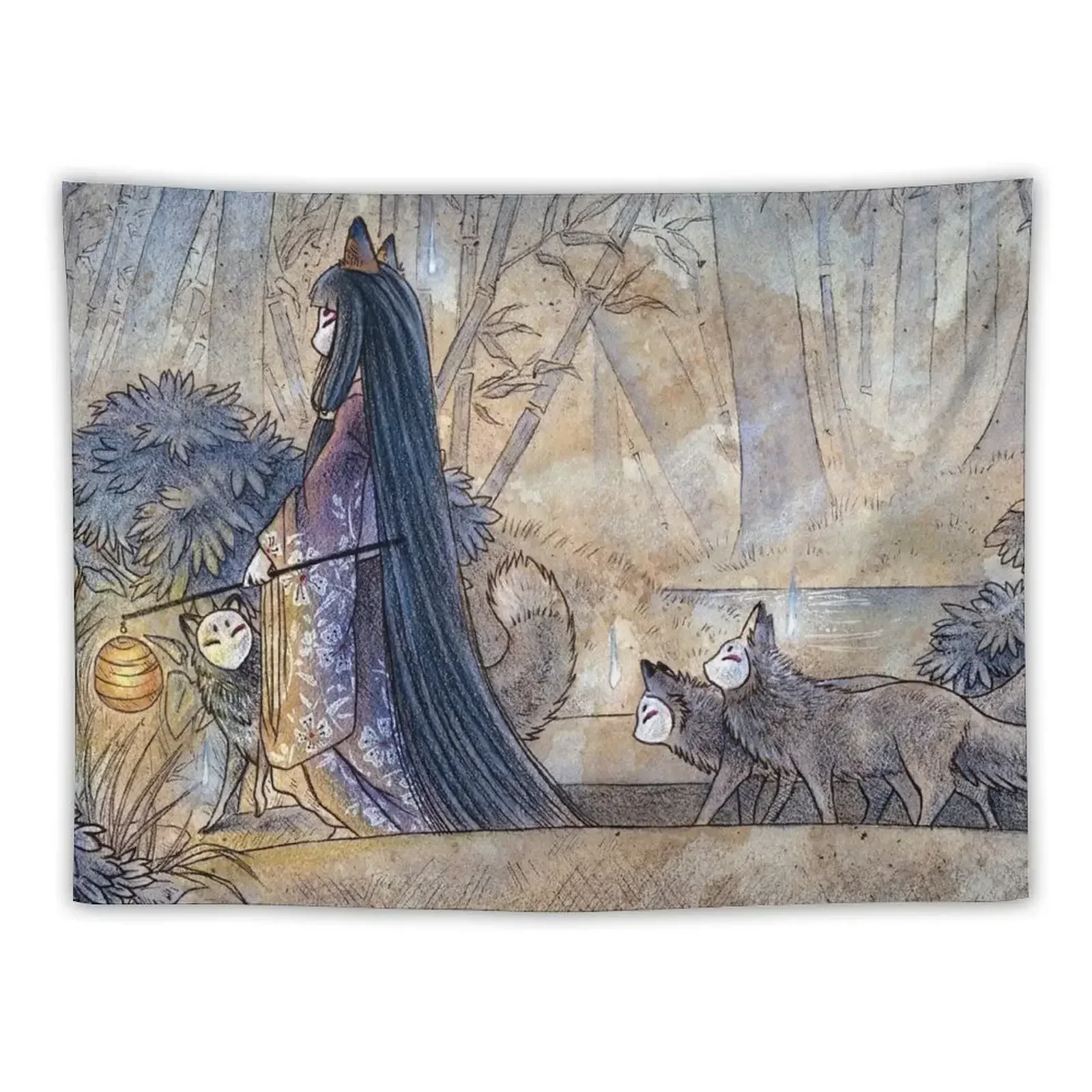 Silent Crossing - TeaKitsune Fox Yokai Tapestry Bathroom Decor Outdoor Decoration Tapestry
Silent Crossing - TeaKitsune Fox Yokai Tapestry Bathroom Decor Outdoor Decoration Tapestry