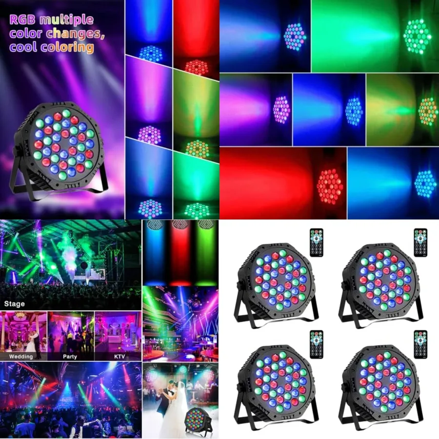 LED Par Lights DJ Stage Light Corded RGB 36 LED with Sound Activated Control DJ Uplighting for Wedding Party Club Christmas Sta
LED Par Lights DJ Stage Light Corded RGB 36 LED with Sound Activated Control DJ Uplighting for Wedding Party Club Christmas Sta
