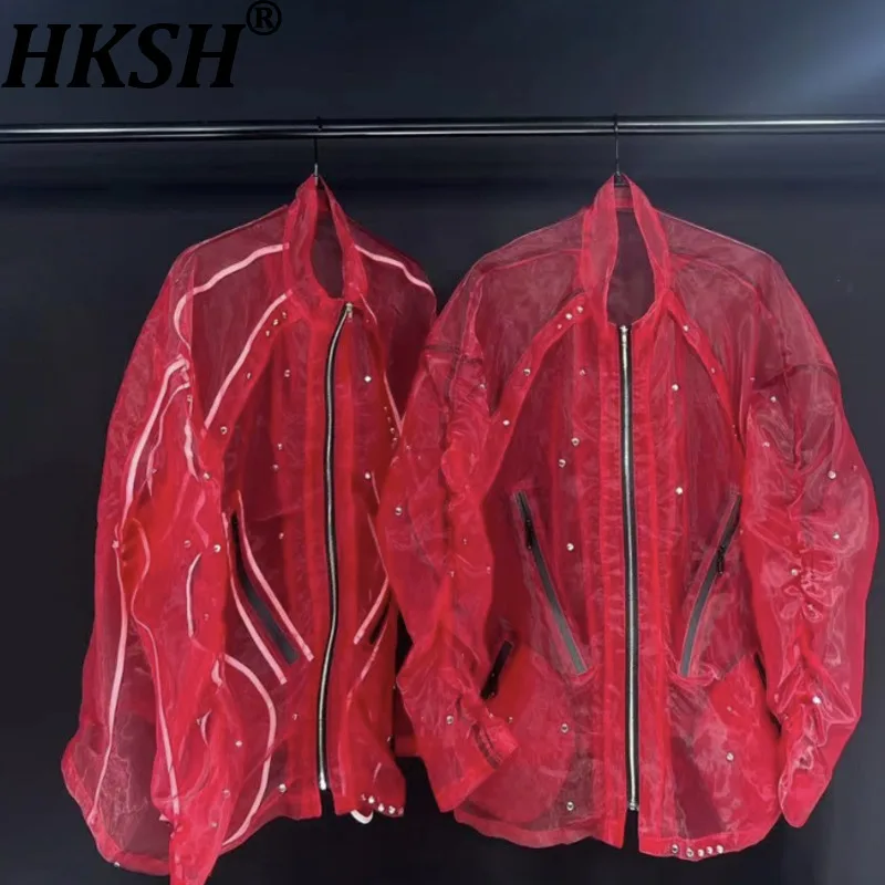 HKSH Spring Men Tide Bright Red Studded Long-Sleeved Sun Protection Jacket Light Breathable Summer New Trendy Metal Coat HK22744
HKSH Spring Men Tide Bright Red Studded Long-Sleeved Sun Protection Jacket Light Breathable Summer New Trendy Metal Coat HK22744