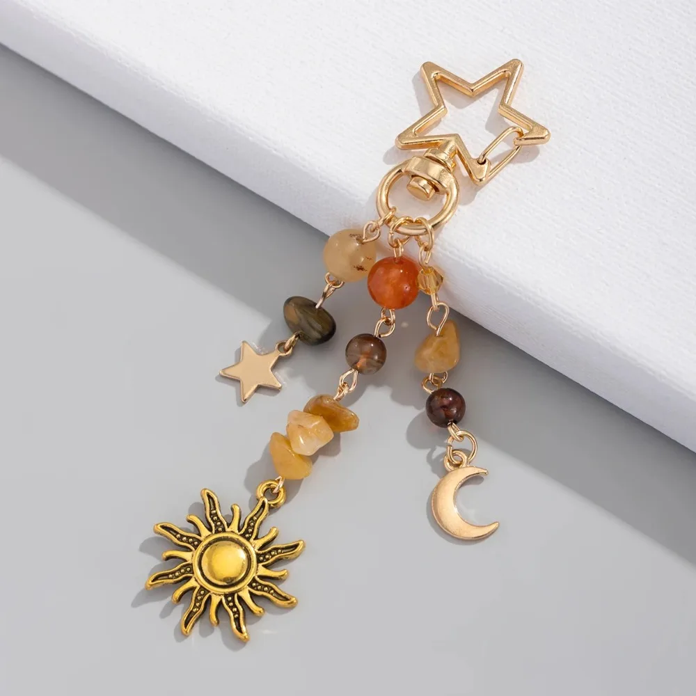 Ingemark Exquisite Stylish Stars Sun Moon Pendant Keychain For Women Glass Bead Stone Bags Key Ring Accessories Couple Jewelry
Ingemark Exquisite Stylish Stars Sun Moon Pendant Keychain For Women Glass Bead Stone Bags Key Ring Accessories Couple Jewelry