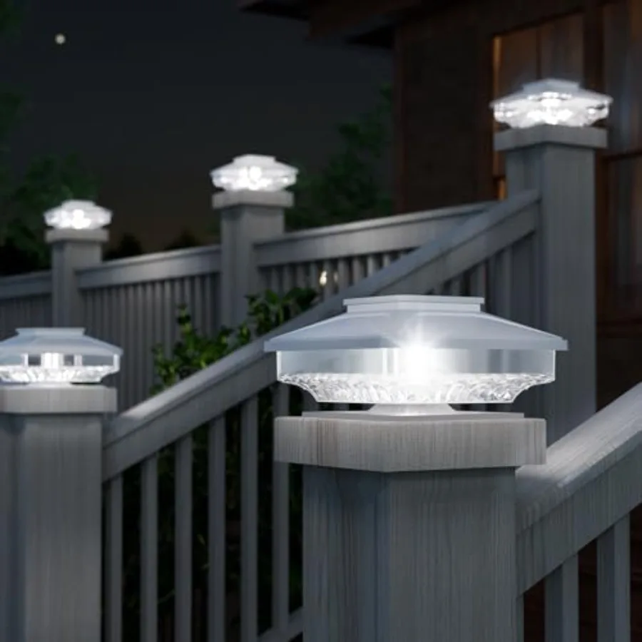 8 Pack Solar Post Cap Lights - for Solid 4x4 Wood Fence and Deck Posts - High Brightness Waterproof Outdoor Solar Lights
8 Pack Solar Post Cap Lights - for Solid 4x4 Wood Fence and Deck Posts - High Brightness Waterproof Outdoor Solar Lights