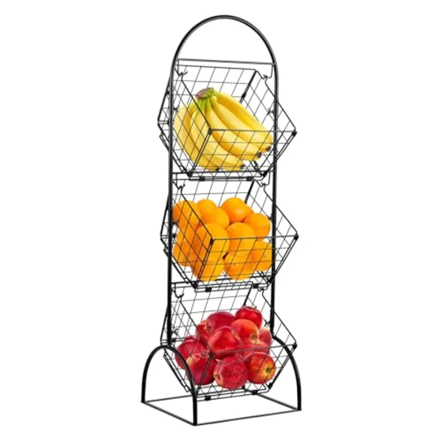 3-Tier Wire Market Basket Storage for Fruit Vegetables Toiletries Household Items Stylish Tiered Serving Stand for Kitchen Bath
3-Tier Wire Market Basket Storage for Fruit Vegetables Toiletries Household Items Stylish Tiered Serving Stand for Kitchen Bath