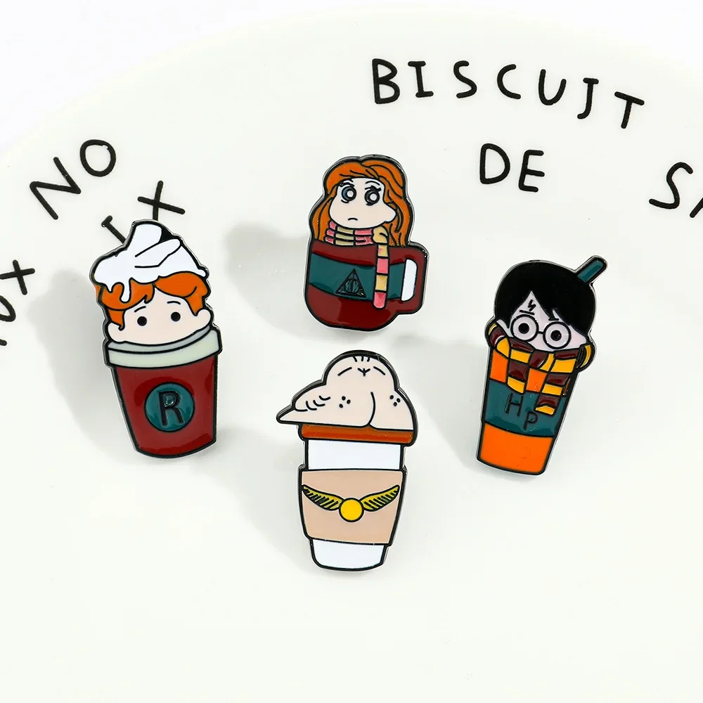 Cute Cartoon Figure Harries Potters Brooch Creativity Milk Tea Cup Shape Badge Backpack Enamel Pins Collar Jewelry Decoration
Cute Cartoon Figure Harries Potters Brooch Creativity Milk Tea Cup Shape Badge Backpack Enamel Pins Collar Jewelry Decoration