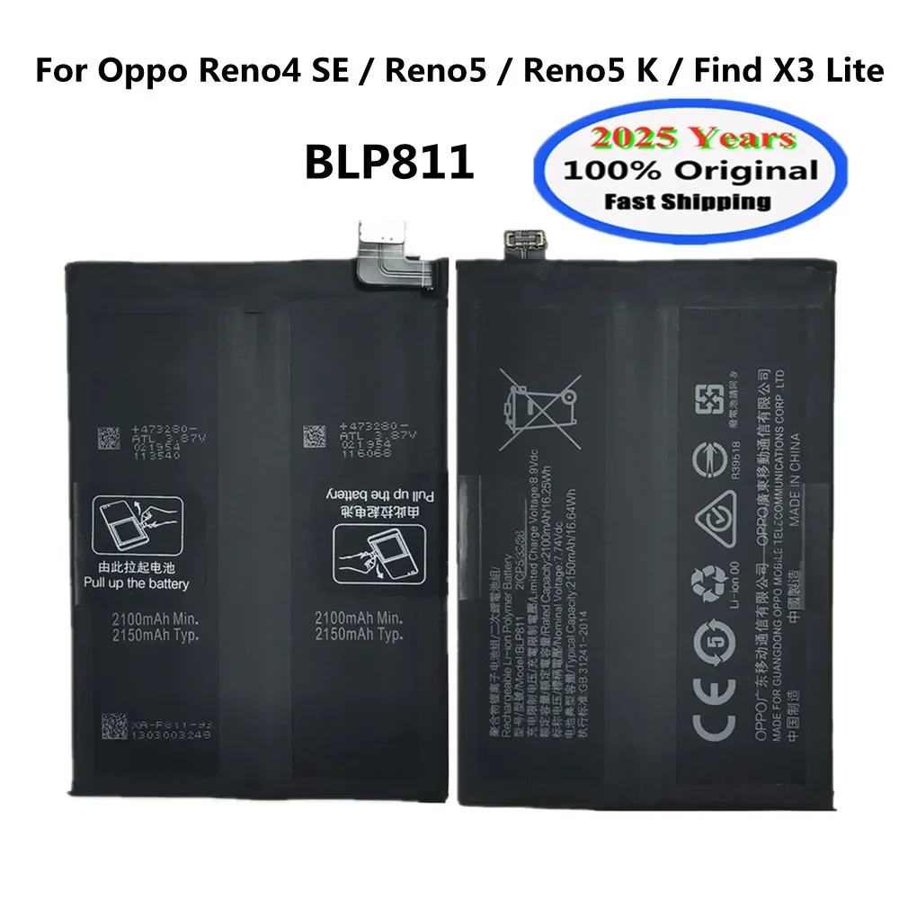 4300mAh BLP811 Original Battery For OPPO Reno5 Reno4 SE Find X3 Lite Phone Batteries Fast Shipping
4300mAh BLP811 Original Battery For OPPO Reno5 Reno4 SE Find X3 Lite Phone Batteries Fast Shipping