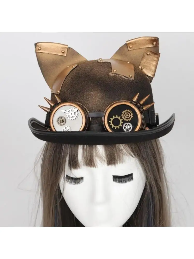 652F Готический цилиндр с полями панк-шляпа Шляпа волшебника с очками для взрослых женщин и мужчин Косплей Костюм Шляпы Хэллоуин
652F Готический цилиндр с полями панк-шляпа Шляпа волшебника с очками для взрослых женщин и мужчин Косплей Костюм Шляпы Хэллоуин