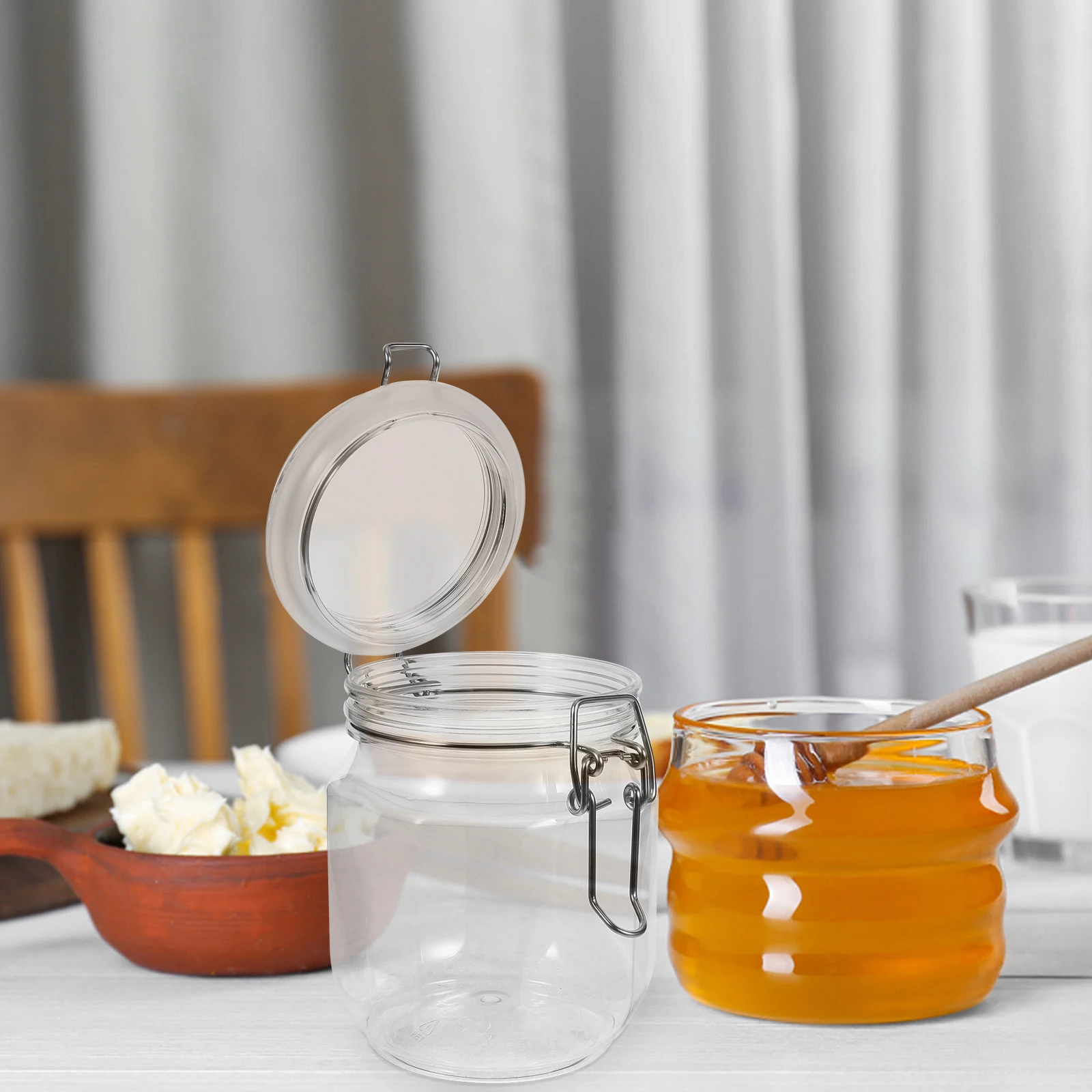 Transparent Sealed Dispenser Kitchen Honey Sugar Honey Storage Jar Food Syrup Dispenser Storage Jar Container
Transparent Sealed Dispenser Kitchen Honey Sugar Honey Storage Jar Food Syrup Dispenser Storage Jar Container