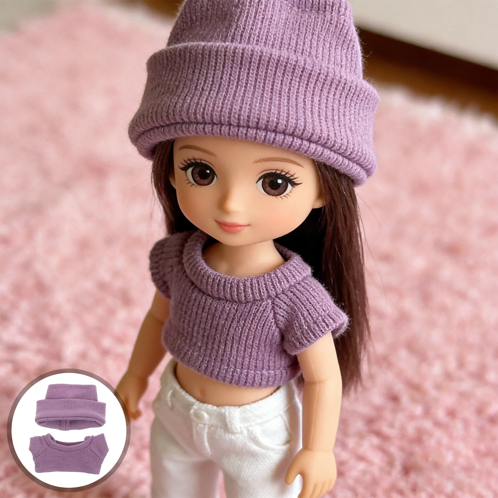 1Set Mini Knitted Sweater Beanie Hat Clothes for 10Cm Figure Costume Dress Up Cute Small Stuffed Animal Accessories
1Set Mini Knitted Sweater Beanie Hat Clothes for 10Cm Figure Costume Dress Up Cute Small Stuffed Animal Accessories
