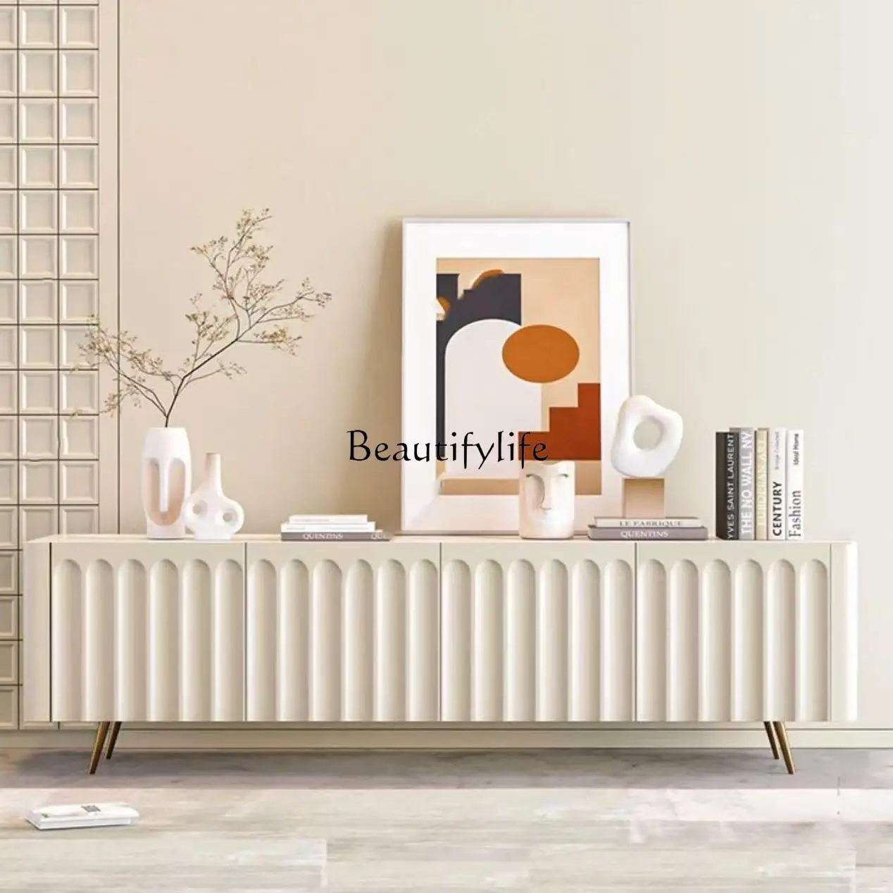 Nordic Cream Wind Solid Wood TV Cabinet Living Room Small Apartment Floor Storage Locker TV Cabinet Integrated Household
Nordic Cream Wind Solid Wood TV Cabinet Living Room Small Apartment Floor Storage Locker TV Cabinet Integrated Household