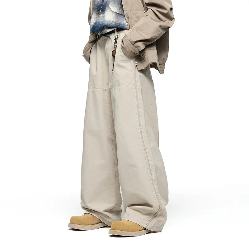Men's Clothing Work Pants 2025 Autumn New Street Style Wide-Leg Pants For Men Solid Color Pocket Button Casual Free Pants 4RP1
Men's Clothing Work Pants 2025 Autumn New Street Style Wide-Leg Pants For Men Solid Color Pocket Button Casual Free Pants 4RP1
