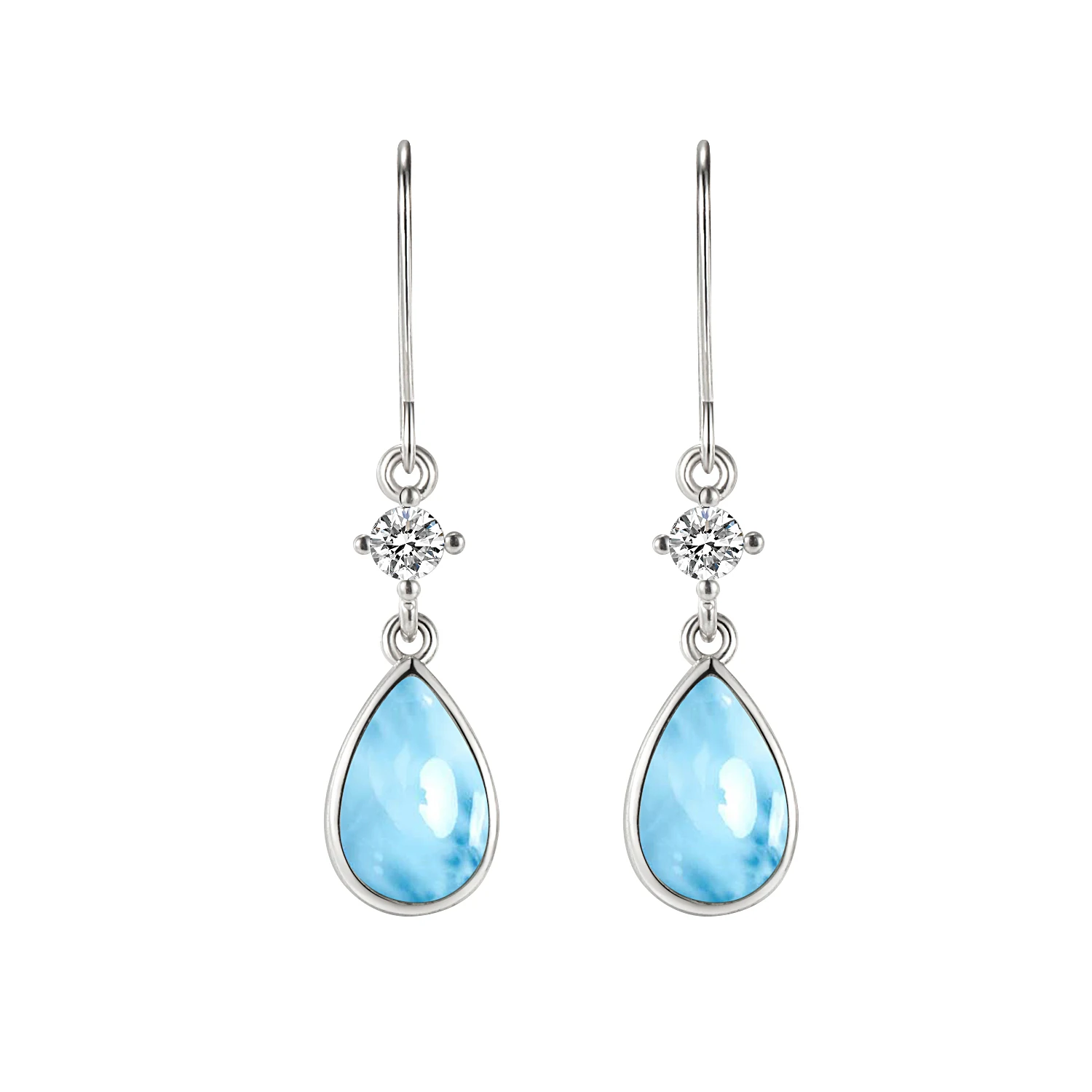 Natural Larimar Dangle Earrings with CZ 925 Sterling Silver Jewelry Water Drop Earrings for Women Gfit
Natural Larimar Dangle Earrings with CZ 925 Sterling Silver Jewelry Water Drop Earrings for Women Gfit