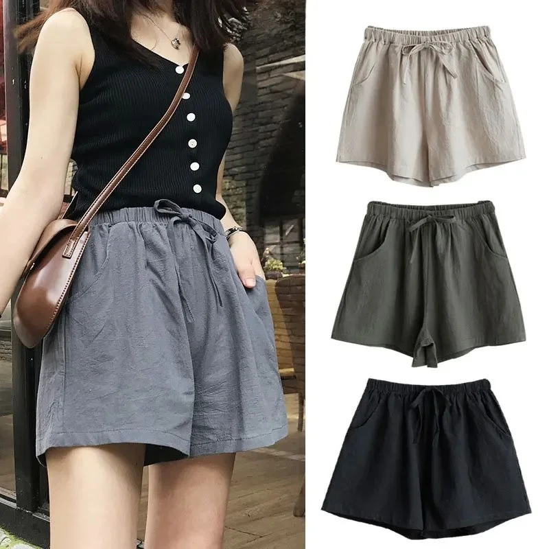 Summer High Waist Oversize Cotton Linen orts for Women Casual Comfortable Breathable Faionable Outerwear
Summer High Waist Oversize Cotton Linen orts for Women Casual Comfortable Breathable Faionable Outerwear