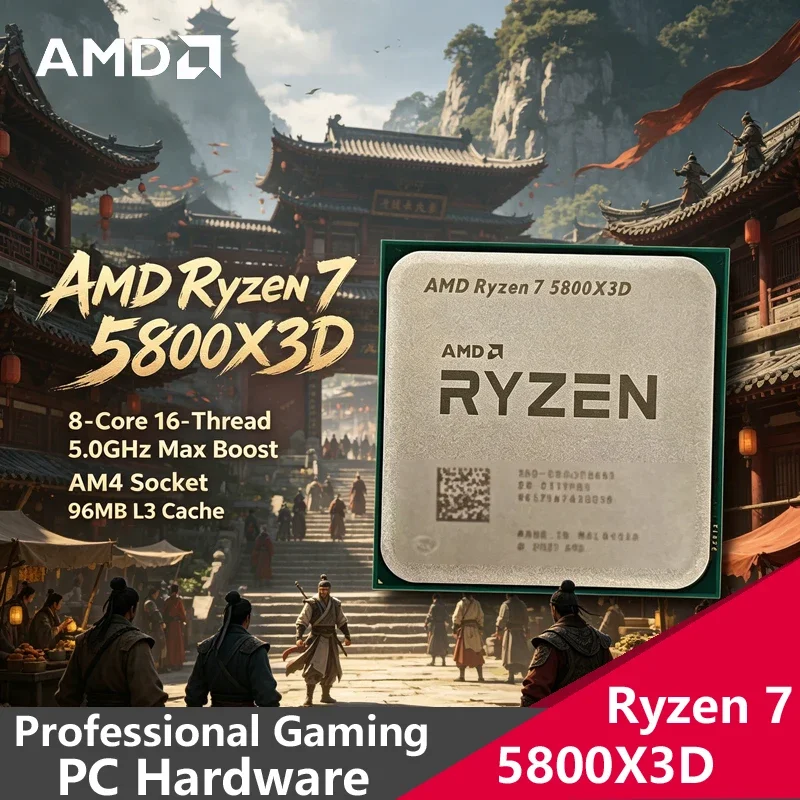 AMD Ryzen 7 5800X3D AM4 3D V-Cache Gaming CPU, 8C16T, 5.0GHz, 96MB L3, 105W DDR4 Desktop Chip, Tray Version Excludes Cooler
AMD Ryzen 7 5800X3D AM4 3D V-Cache Gaming CPU, 8C16T, 5.0GHz, 96MB L3, 105W DDR4 Desktop Chip, Tray Version Excludes Cooler
