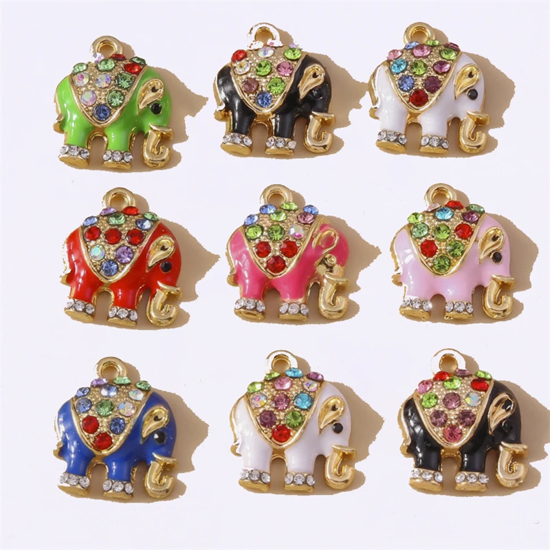 Duarte 20Pcs/Lot Cute Colorful Crystal Enamel Animal Elephant Charms Pendants for Jewelry Making DIY Necklaces Earrings Gifts
Duarte 20Pcs/Lot Cute Colorful Crystal Enamel Animal Elephant Charms Pendants for Jewelry Making DIY Necklaces Earrings Gifts
