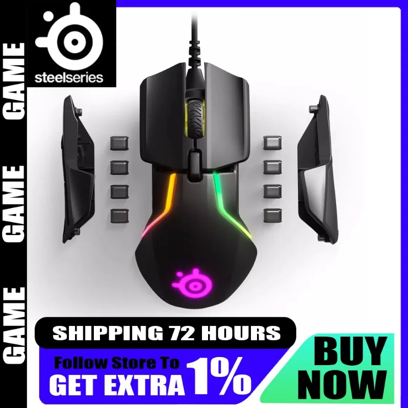 SteelSeries Rival 600 Wired Gaming Mouse RGB Macro Programming Dual Sensor System Anti-Slip Free Weights Enhanced Precision
SteelSeries Rival 600 Wired Gaming Mouse RGB Macro Programming Dual Sensor System Anti-Slip Free Weights Enhanced Precision