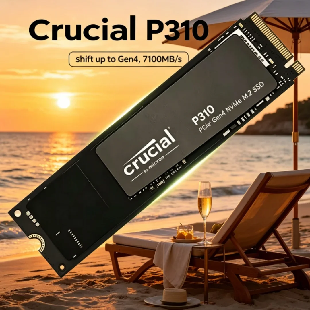 Super Fast 2280 PCIe Gen4 3D NAND NVMe M.2 SSD Crucial P310 1TB 2TB Up to 7100 MB/s PC Internal Drive OEM PACKAGE
Super Fast 2280 PCIe Gen4 3D NAND NVMe M.2 SSD Crucial P310 1TB 2TB Up to 7100 MB/s PC Internal Drive OEM PACKAGE