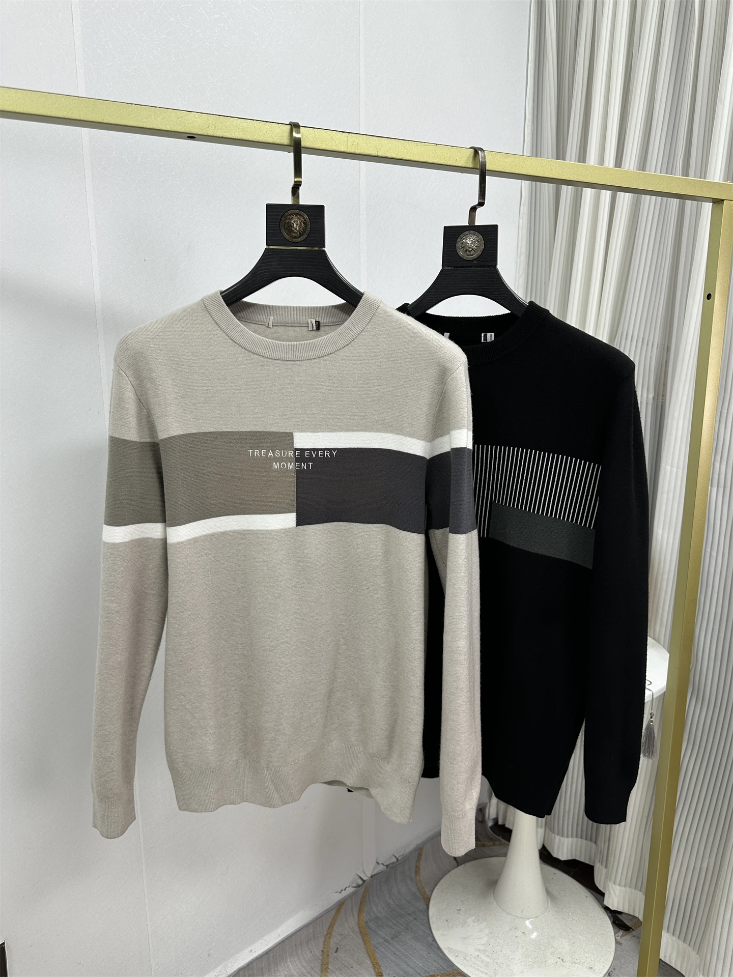 Men's Autumn Winter round Ne Color Blo Long Sve Elastic Base Knitted Sweater Casual Sle Polyester Fiber Youth Wear
Men's Autumn Winter round Ne Color Blo Long Sve Elastic Base Knitted Sweater Casual Sle Polyester Fiber Youth Wear