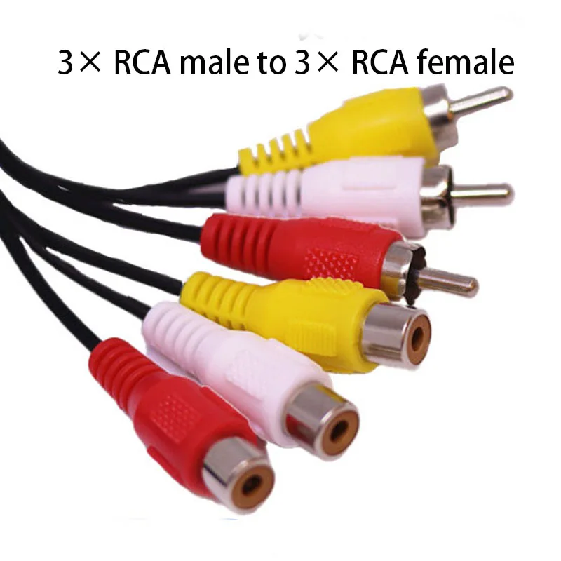 3-RCA Male to 3-RCA Female Extension Cable - AV Composite Video/Audio Extension (Red/White/Yellow)
3-RCA Male to 3-RCA Female Extension Cable - AV Composite Video/Audio Extension (Red/White/Yellow)