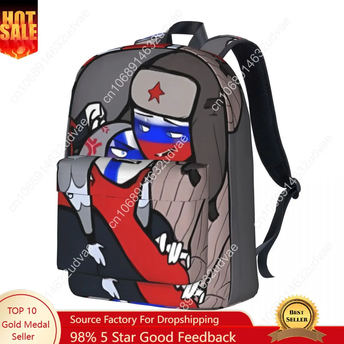 Mochila de dibujos animados Countryhumans, mochilas deportivas divertidas de poliéster para adolescentes, ropa de calle suave, m
Mochila de dibujos animados Countryhumans, mochilas deportivas divertidas de poliéster para adolescentes, ropa de calle suave, m