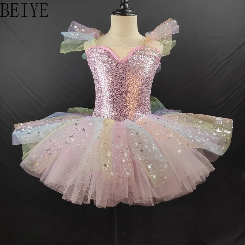 Little Girls Swan Ballet Version Dance Performance Suit Tutu Suspender Gauze Dress Children's Fly Sleeve Princess Suit
Little Girls Swan Ballet Version Dance Performance Suit Tutu Suspender Gauze Dress Children's Fly Sleeve Princess Suit