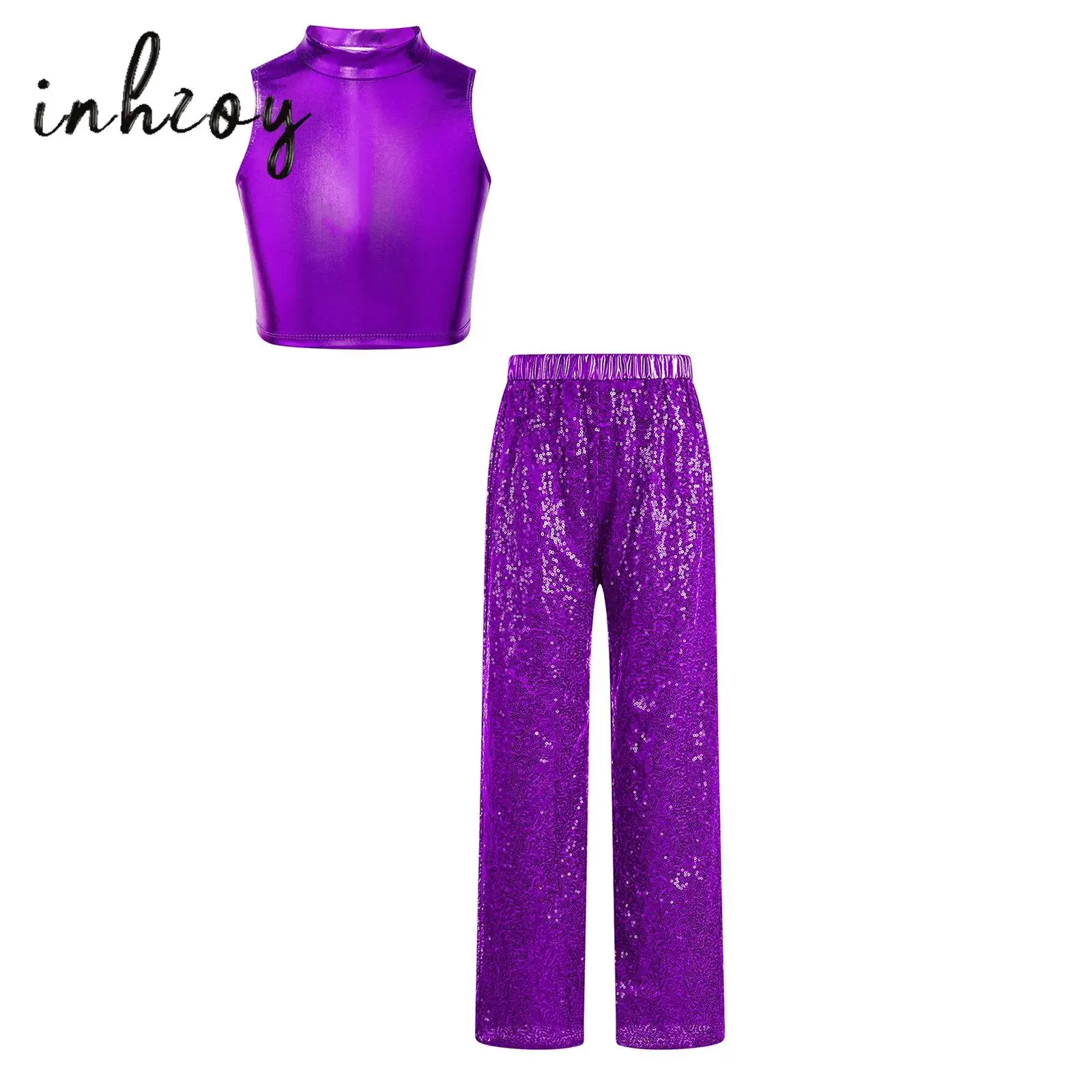 Kids Girls Sparkly Sequin Jazz Dance Vest Pants Hip Hop Modern Disco Ballroom Dance Party School Show Performance Holiday Wear
Kids Girls Sparkly Sequin Jazz Dance Vest Pants Hip Hop Modern Disco Ballroom Dance Party School Show Performance Holiday Wear