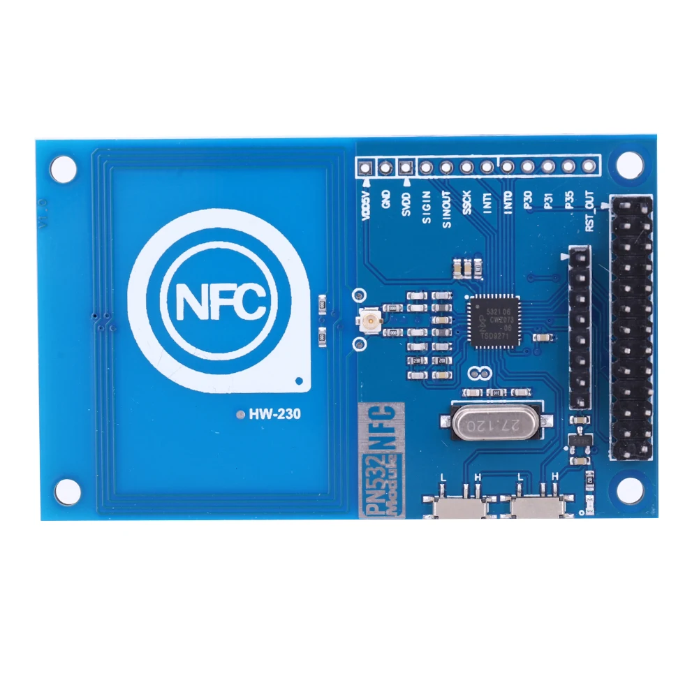 PN532 NFC Reader Writer Module SPI I2C 13.56MHz Near Field Communication Reader UART Port for Raspberry PI Board
PN532 NFC Reader Writer Module SPI I2C 13.56MHz Near Field Communication Reader UART Port for Raspberry PI Board