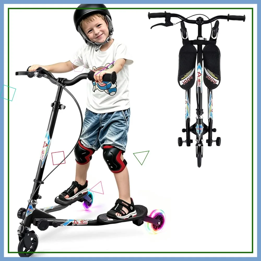 3 Wheel Foldable Swing Scooter for Kids, Adjustable Handlebar & LED Wheels, Ages 3-8
3 Wheel Foldable Swing Scooter for Kids, Adjustable Handlebar & LED Wheels, Ages 3-8