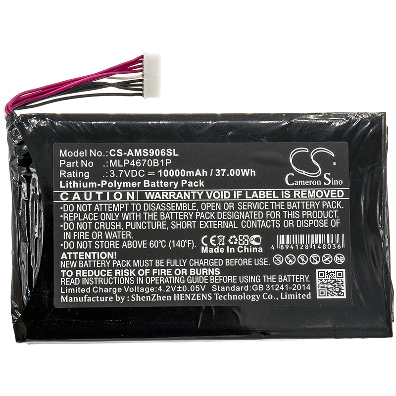 Diagnostic Scanner Battery 3.7V/10000mAh MLP4670B1P For Autel:Maxisys MS906BT,Maxisys MS906TS,MS906S,MS906BT,MS906TS
Diagnostic Scanner Battery 3.7V/10000mAh MLP4670B1P For Autel:Maxisys MS906BT,Maxisys MS906TS,MS906S,MS906BT,MS906TS