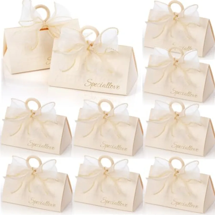 30 Pack Wedding Favor Boxes, Small Gift Boxes for Guest with Handle, White Elegant Chocolate Treat Candy Boxes with Gold Trimme
30 Pack Wedding Favor Boxes, Small Gift Boxes for Guest with Handle, White Elegant Chocolate Treat Candy Boxes with Gold Trimme