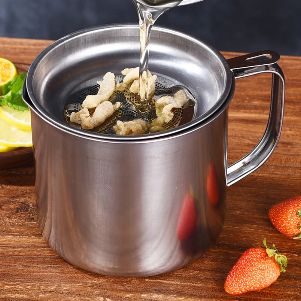 Stainless Steel Grease Strainer Pot Filter Container With Lid Separator Oil Storage Pot For Home Restaurant Kitchen Gadget
Stainless Steel Grease Strainer Pot Filter Container With Lid Separator Oil Storage Pot For Home Restaurant Kitchen Gadget