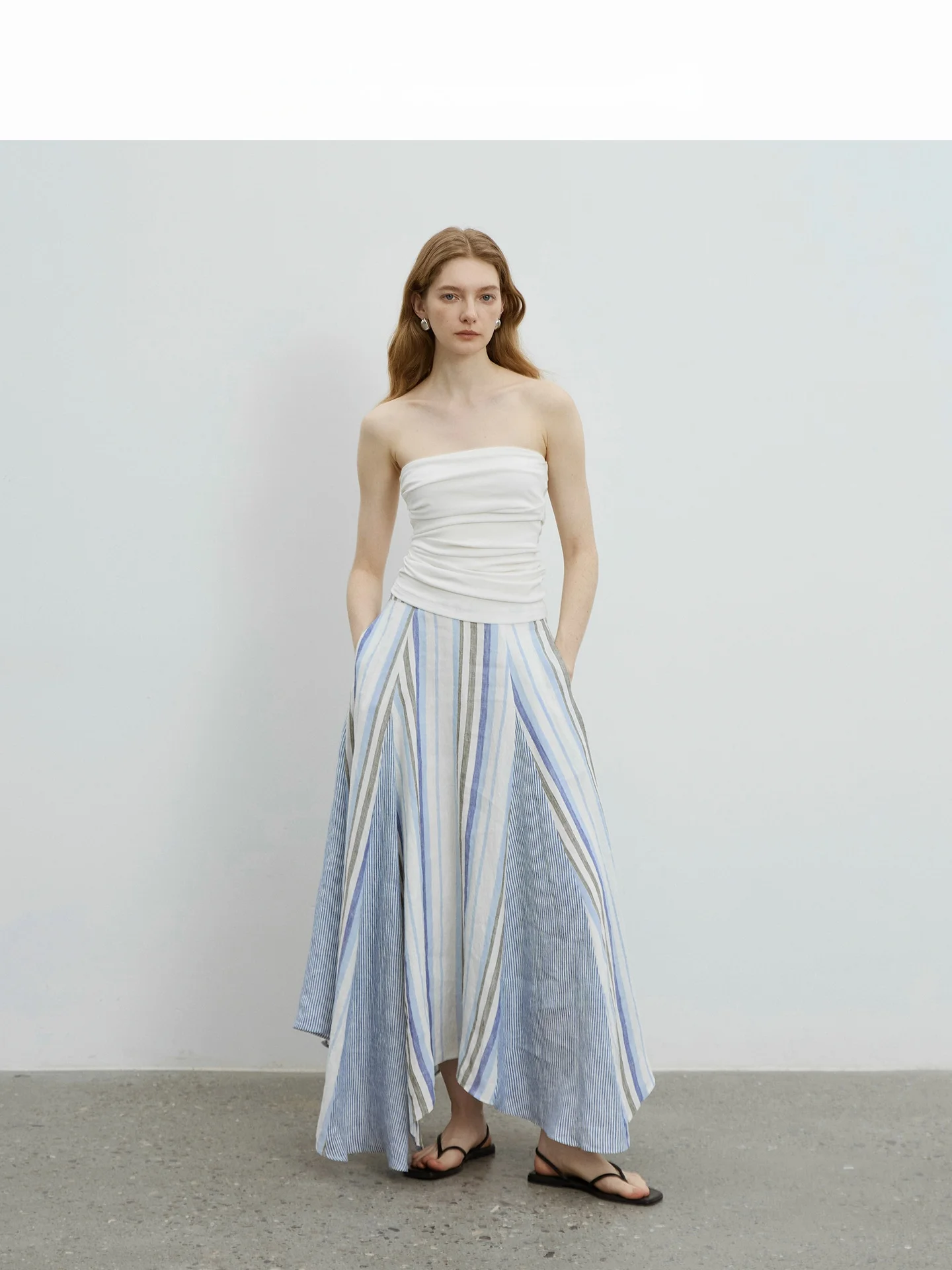Countonme Seine River Breezy Unconventional Stripe Lazy Vacation Half Skirt Women's Linen A-Line Midi Skirt Skin-Friendly
Countonme Seine River Breezy Unconventional Stripe Lazy Vacation Half Skirt Women's Linen A-Line Midi Skirt Skin-Friendly