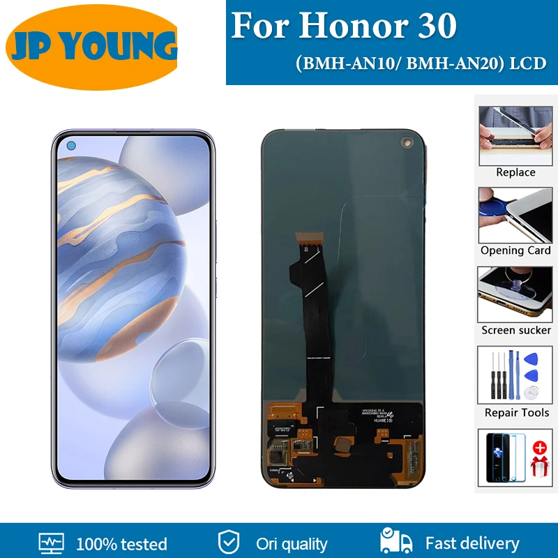 Original 6.53" LCD For Huawei Honor 30 LCD Display BMH-AN10 Touch Screen Digitizer Assembly For Honor 30 BMH-AN20 Repair Parts
Original 6.53" LCD For Huawei Honor 30 LCD Display BMH-AN10 Touch Screen Digitizer Assembly For Honor 30 BMH-AN20 Repair Parts
