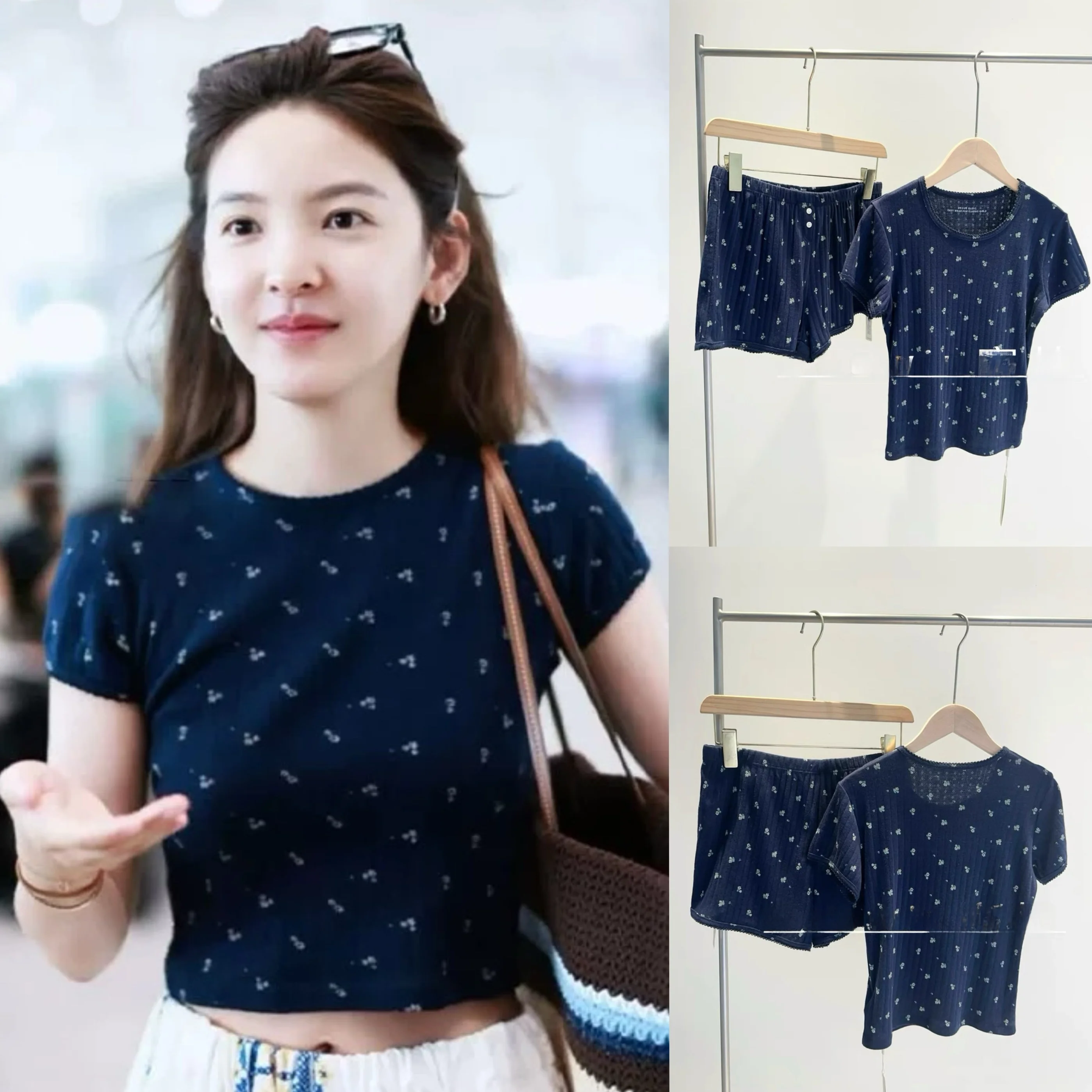 Floral Slim Fit Short Sleeve T-Shirt And Elastic Waist Shorts Set Women's Summer Casual Sportswear Cotton Two-Piece Suit
Floral Slim Fit Short Sleeve T-Shirt And Elastic Waist Shorts Set Women's Summer Casual Sportswear Cotton Two-Piece Suit