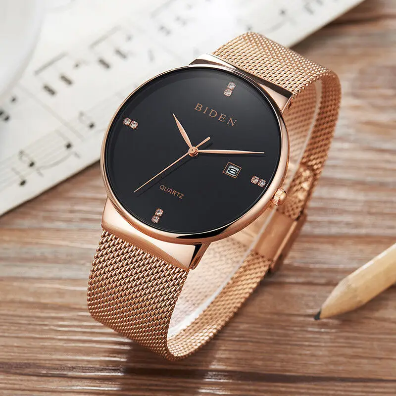 Luxury BIDEN Brand New Arrival Men's Women's Quartz Movement Wrist Watch Waterproof Date Crystal Mesh Steel Bracelet Watch Gift
Luxury BIDEN Brand New Arrival Men's Women's Quartz Movement Wrist Watch Waterproof Date Crystal Mesh Steel Bracelet Watch Gift