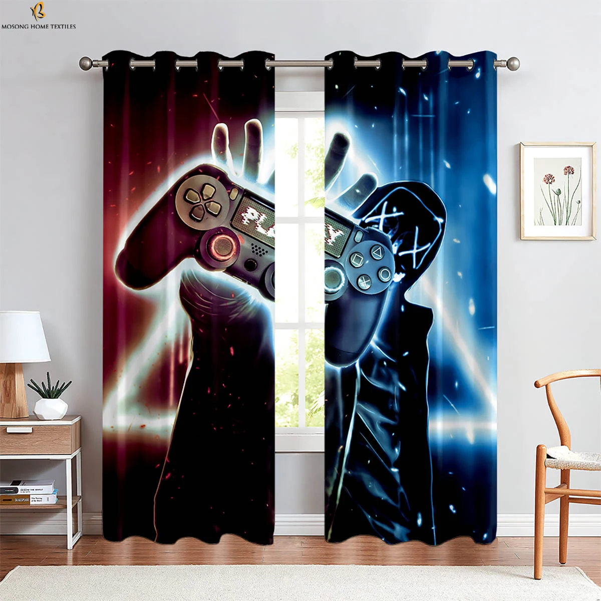 Cool Game Controller 3d Printed Curtains Suitable For Gaming Room Bedroom Study Room Decorative Curtains Home Decoration 2 PCS
Cool Game Controller 3d Printed Curtains Suitable For Gaming Room Bedroom Study Room Decorative Curtains Home Decoration 2 PCS