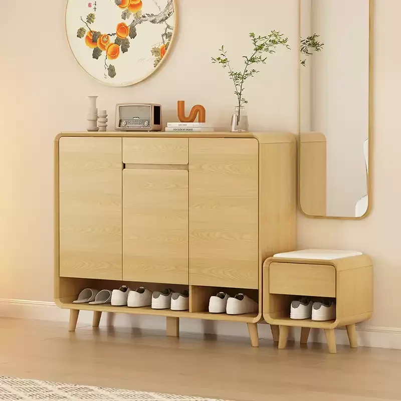 Nordic home shoe cabinet household door porch cabinet solid wood frame integrated against the wall foyer large capacity modern
Nordic home shoe cabinet household door porch cabinet solid wood frame integrated against the wall foyer large capacity modern