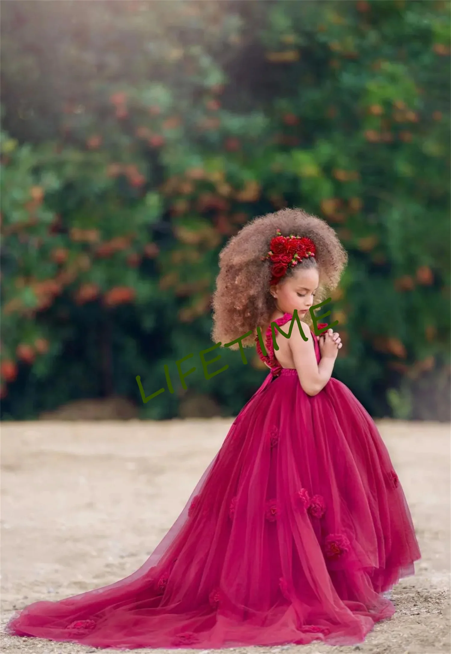 Elegant Flower Girl Dress For Wedding Tulle Puffy Sleeveless 3D Applique Princess Child First Eucharistic Birthday Party Dresses
Elegant Flower Girl Dress For Wedding Tulle Puffy Sleeveless 3D Applique Princess Child First Eucharistic Birthday Party Dresses