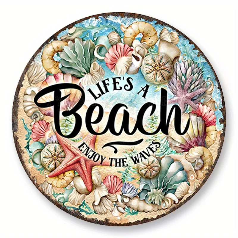 1pc 8x8inch Aluminum Metal Sign Life's A Beach Enjoy The Waves Wreath Sign Door Decor, Beach Decor, Sign Creations room decor
1pc 8x8inch Aluminum Metal Sign Life's A Beach Enjoy The Waves Wreath Sign Door Decor, Beach Decor, Sign Creations room decor