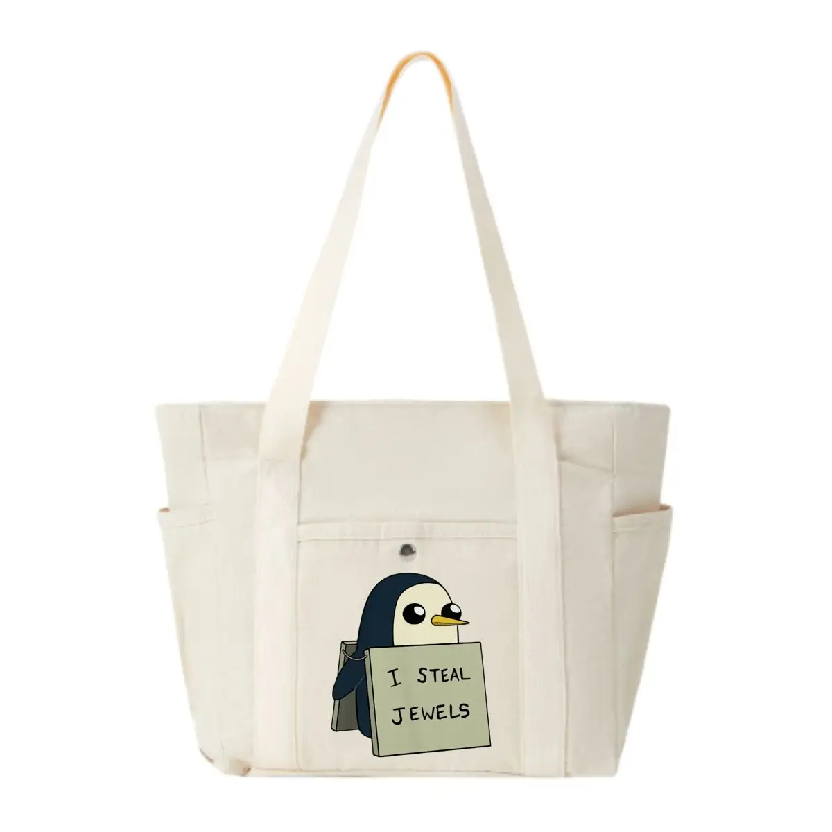 I Steal Jewels Penguin Art Graphic Lightweight Canvas Tote Women's Korean Minimalist Daily Bag
I Steal Jewels Penguin Art Graphic Lightweight Canvas Tote Women's Korean Minimalist Daily Bag