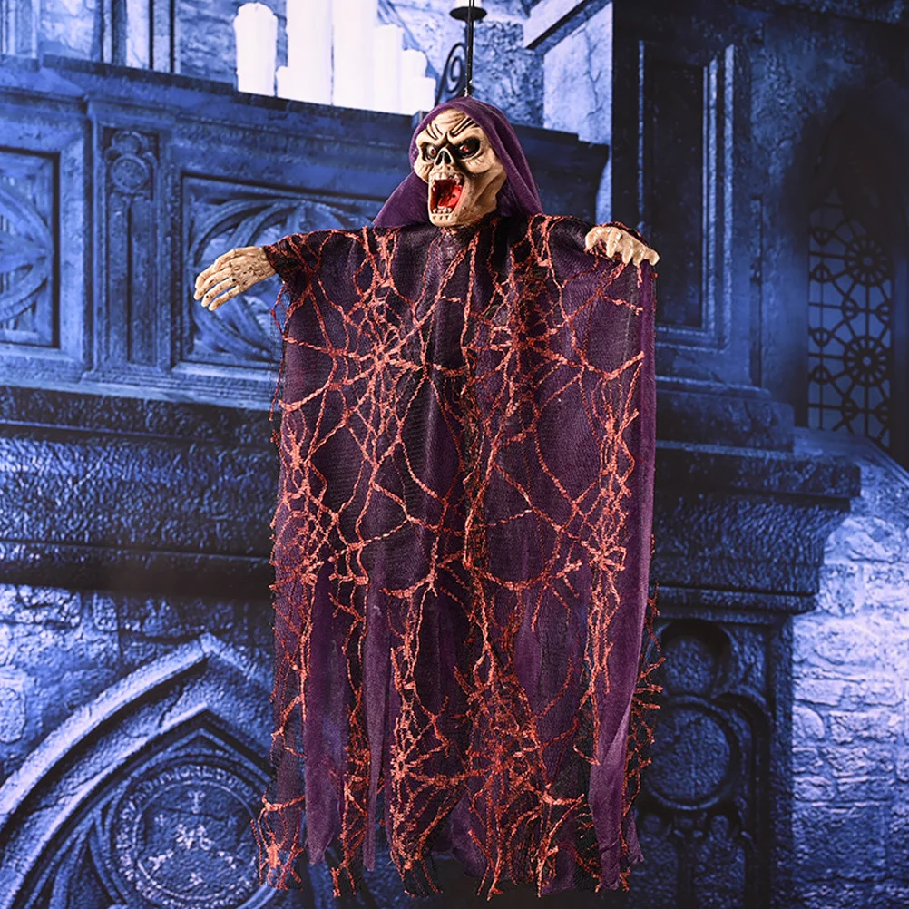 Purple Veil Hanging Ghost Sound Control Scary Halloween Decorations Haunted House Props Party Supplies Halloween Props
Purple Veil Hanging Ghost Sound Control Scary Halloween Decorations Haunted House Props Party Supplies Halloween Props