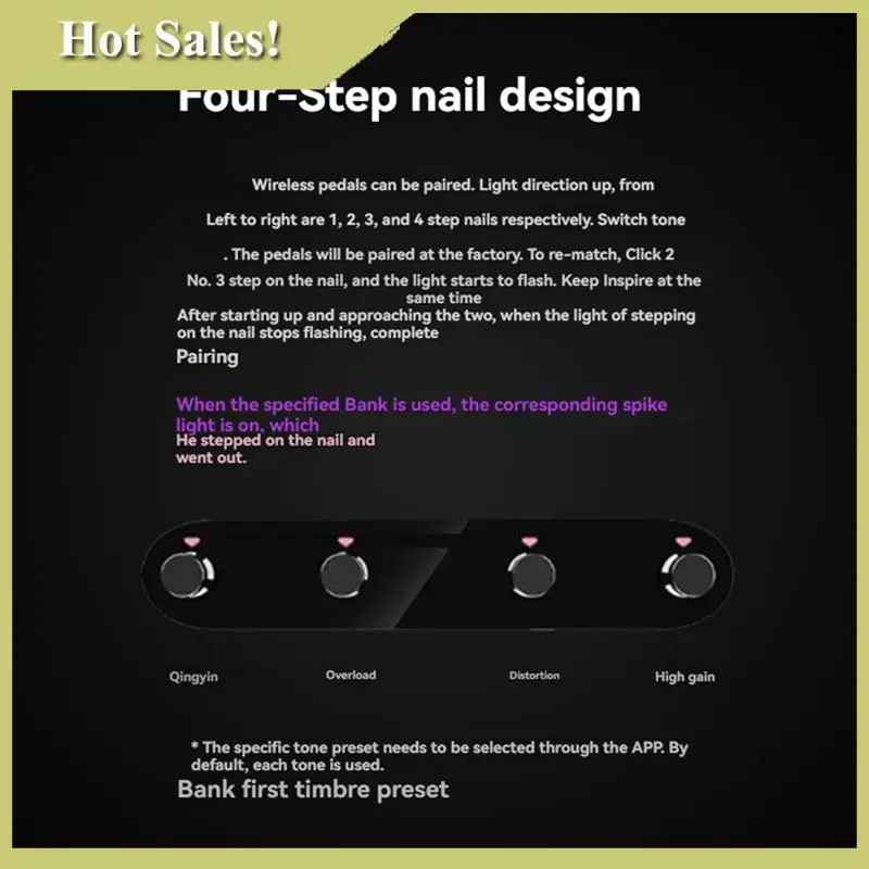 Wireless Footswitch Switch Sound Mode Switching Four Step Nail Pedal Smart Guitar Pedal For Inspire Electric Guitar
Wireless Footswitch Switch Sound Mode Switching Four Step Nail Pedal Smart Guitar Pedal For Inspire Electric Guitar