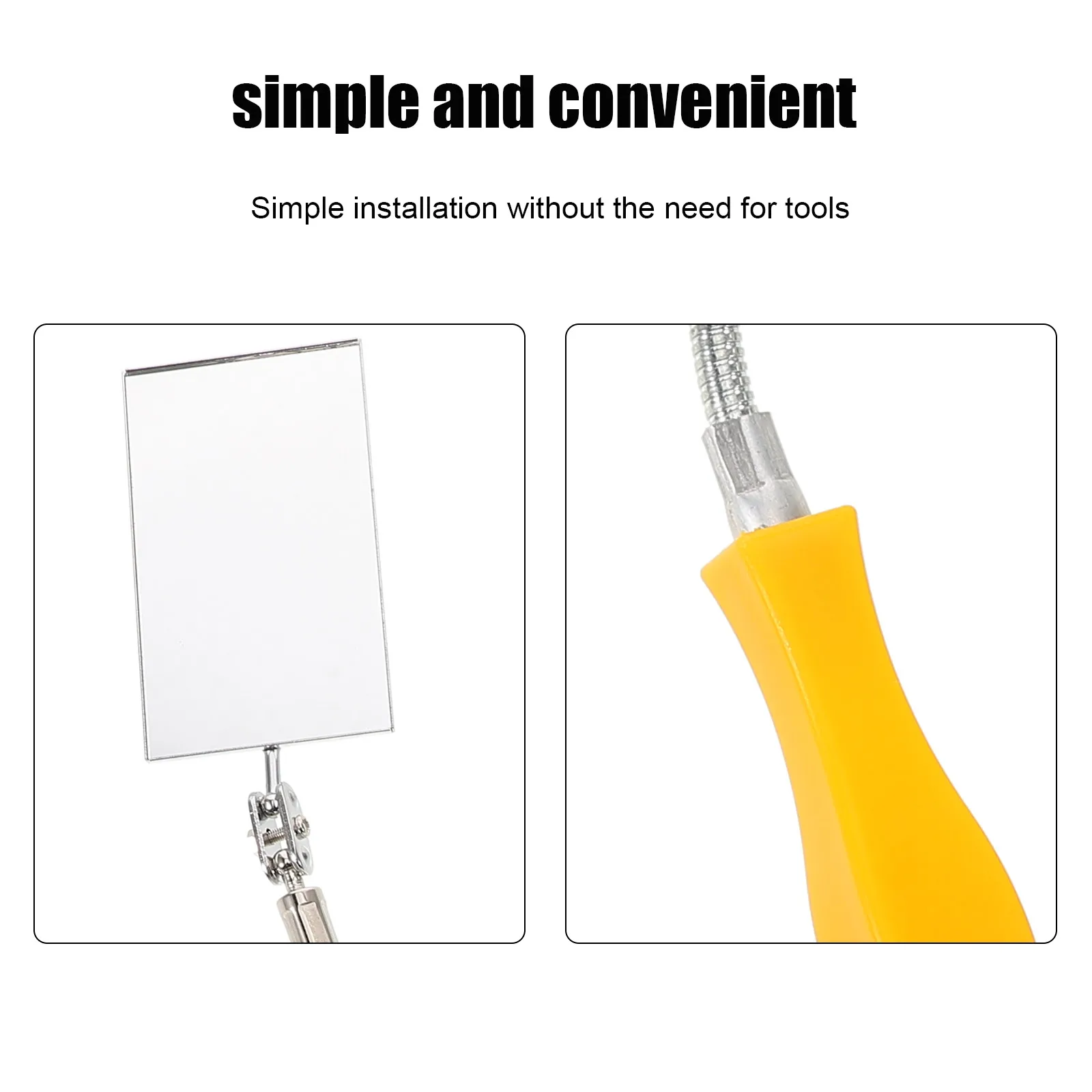 Chassis Inspection Mirror Long Handle Telescoping 360 Degree Foldable Reflective Durable Car Mirror Accessories Retractable Tool
Chassis Inspection Mirror Long Handle Telescoping 360 Degree Foldable Reflective Durable Car Mirror Accessories Retractable Tool
