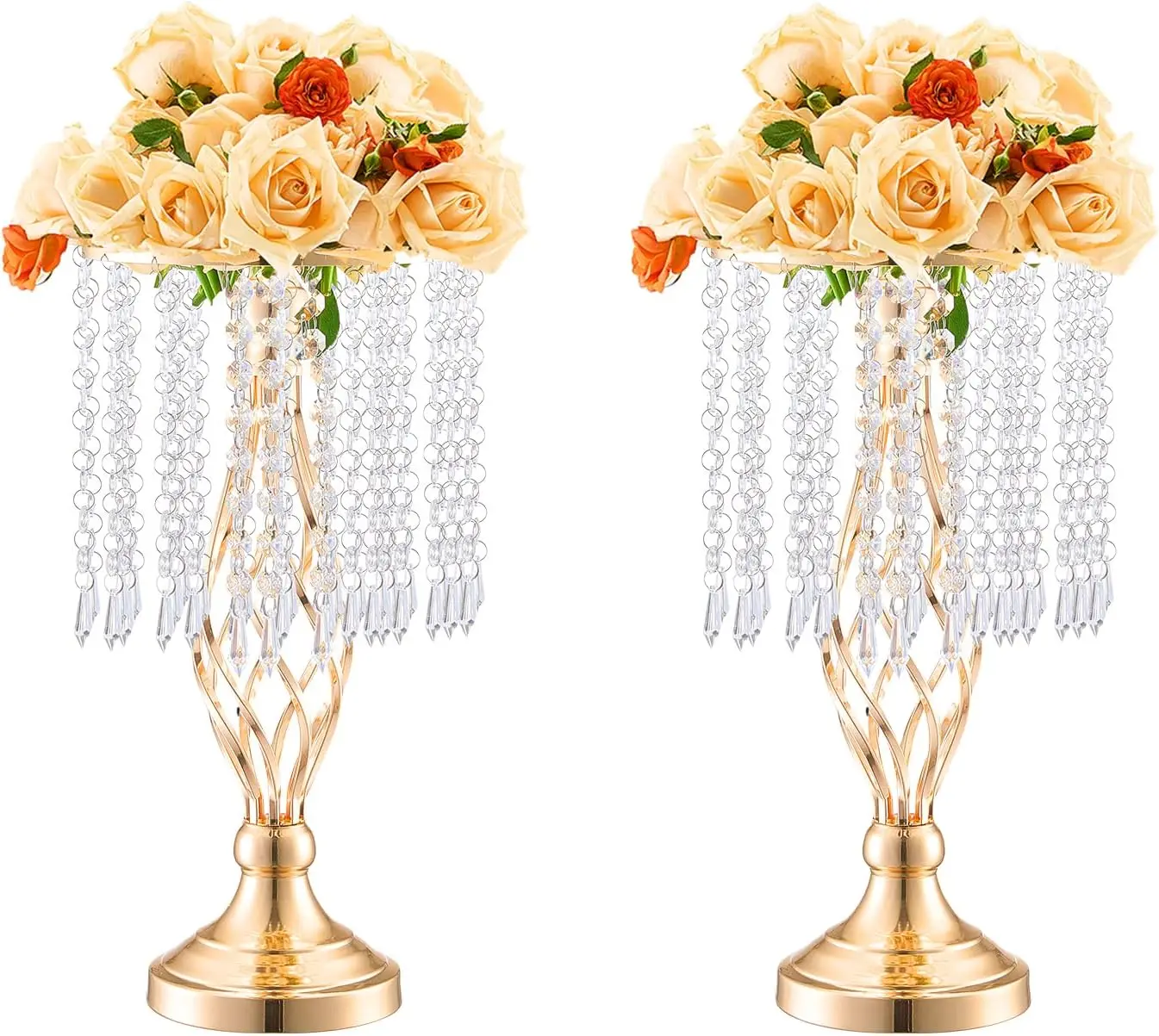 43cm Gold Metal Flower Stand, Crystal Wedding Centerpiece Vase for Tables, Floral Display Rack Decor for Events
43cm Gold Metal Flower Stand, Crystal Wedding Centerpiece Vase for Tables, Floral Display Rack Decor for Events