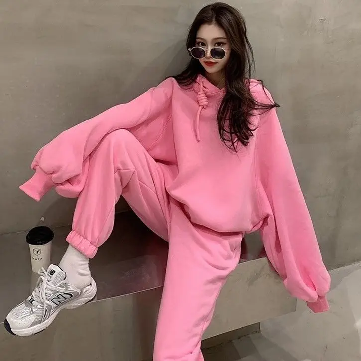 Autumn Hooded Sweater Wide-leg Pants Ladies Suit Knitted Sweater Suit Temperament Casual 2 Piece Sets Womens Outfits T542
Autumn Hooded Sweater Wide-leg Pants Ladies Suit Knitted Sweater Suit Temperament Casual 2 Piece Sets Womens Outfits T542