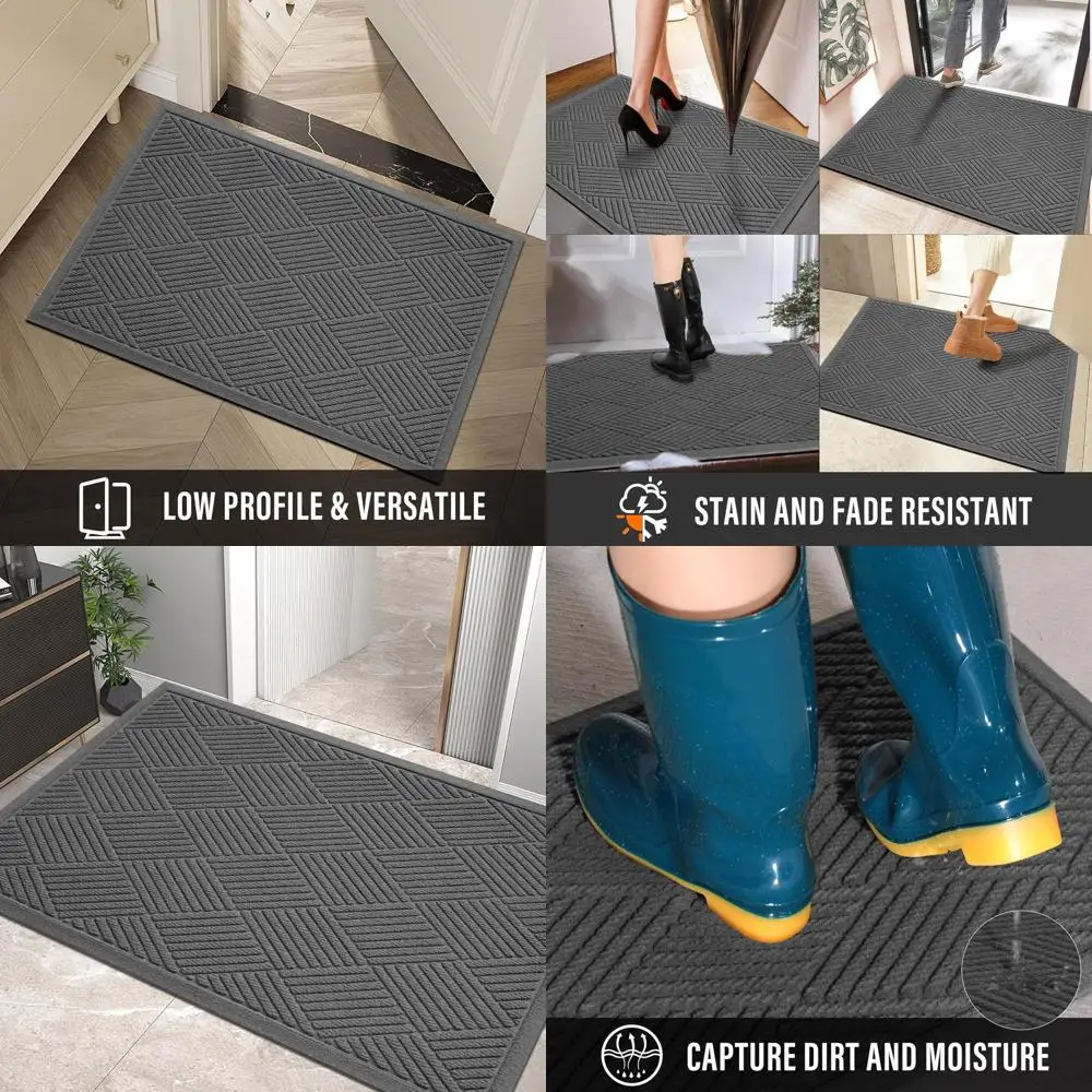 Прочный и впитывающий коврик для двери, для использования на улице и в помещении, устойчивый к пятнам и выцветанию, с нескользящей резиновой основой, 60x36 дюймов.
Прочный и впитывающий коврик для двери, для использования на улице и в помещении, устойчивый к пятнам и выцветанию, с нескользящей резиновой основой, 60x36 дюймов.