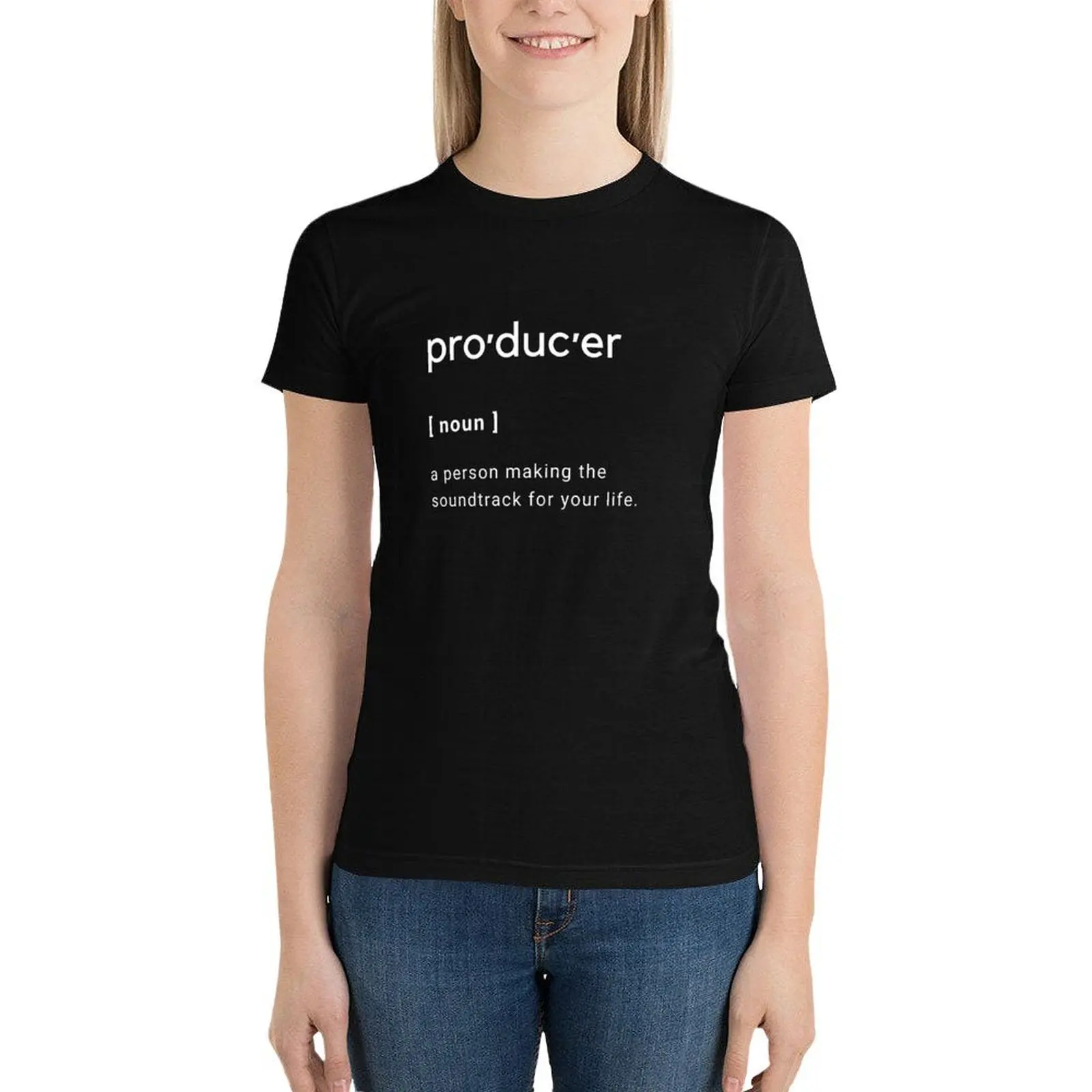 Music Producer Definition White T-Shirt Short sleeve tee anime clothes aesthetic clothes summer tops cropped t shirts for Women
Music Producer Definition White T-Shirt Short sleeve tee anime clothes aesthetic clothes summer tops cropped t shirts for Women