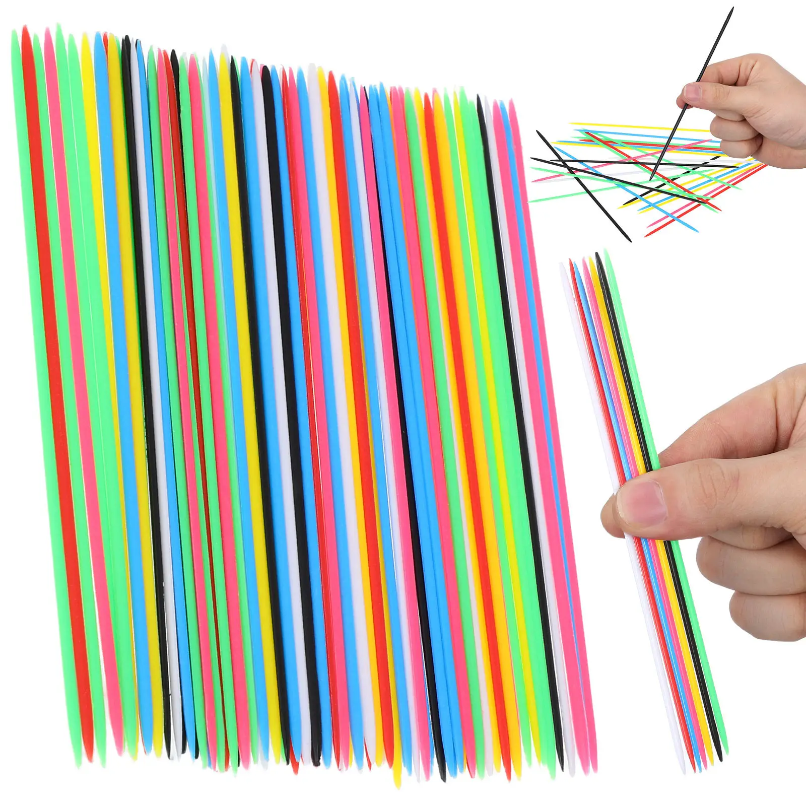 90Pcs Plastic Pick Up Sticks Game Set Colorful Small Sticks for Children Attention Training Wrist Flexibility Coordination
90Pcs Plastic Pick Up Sticks Game Set Colorful Small Sticks for Children Attention Training Wrist Flexibility Coordination
