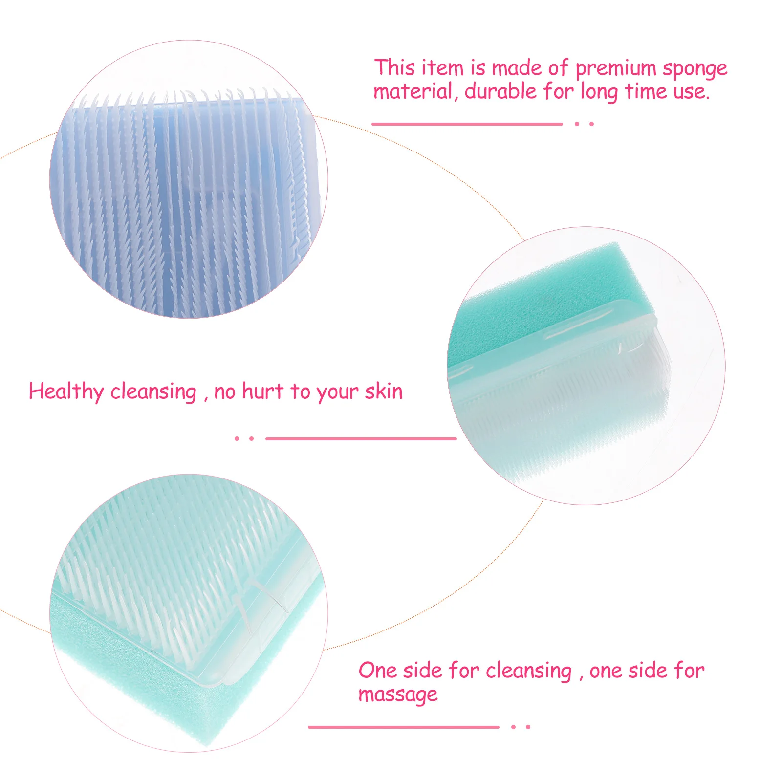 Shampoo Bath Scrubber 3Pcs Sponge Head Brush Portable Massager for Sensitive Blue Daily Use
Shampoo Bath Scrubber 3Pcs Sponge Head Brush Portable Massager for Sensitive Blue Daily Use