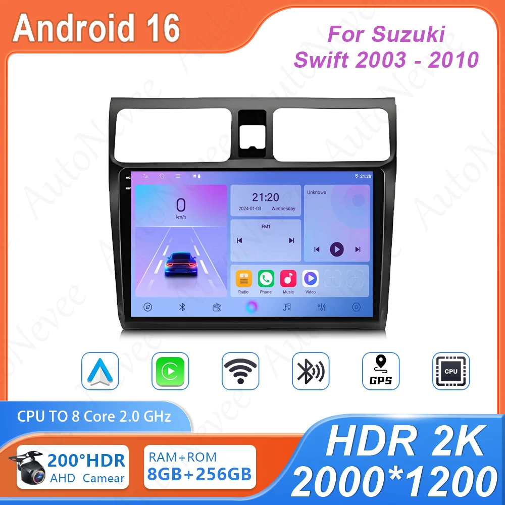 Android For Suzuki Swift 2003 - 2010 4G Wifi BT High-performance Multimedia Player Car Dvd Auto Radio Stereo QLED Screen Cam GPS
Android For Suzuki Swift 2003 - 2010 4G Wifi BT High-performance Multimedia Player Car Dvd Auto Radio Stereo QLED Screen Cam GPS